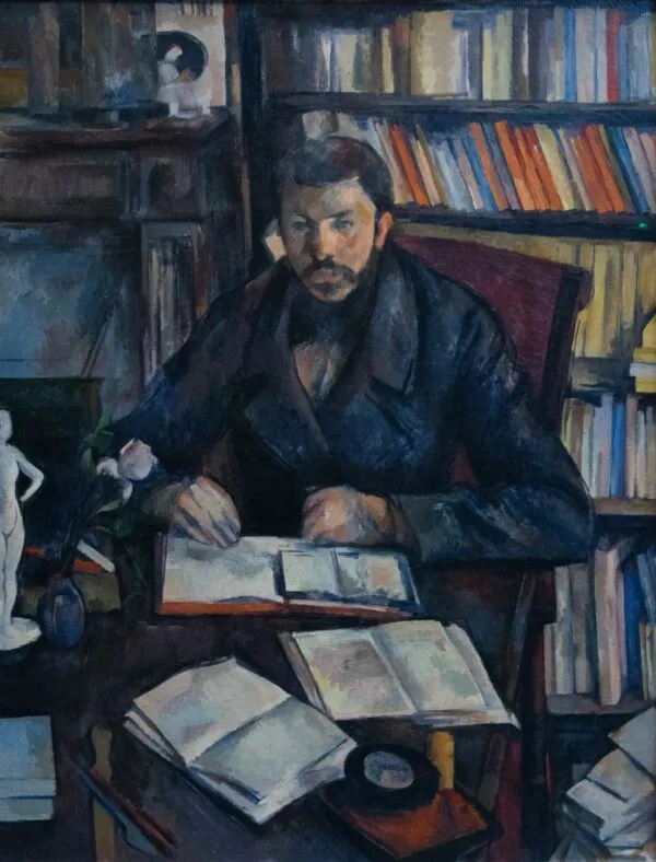 Portrait of Gustave Geffroy (1900) by Paul Cézanne — original painting reproduced as a hand-painted oil on canvas