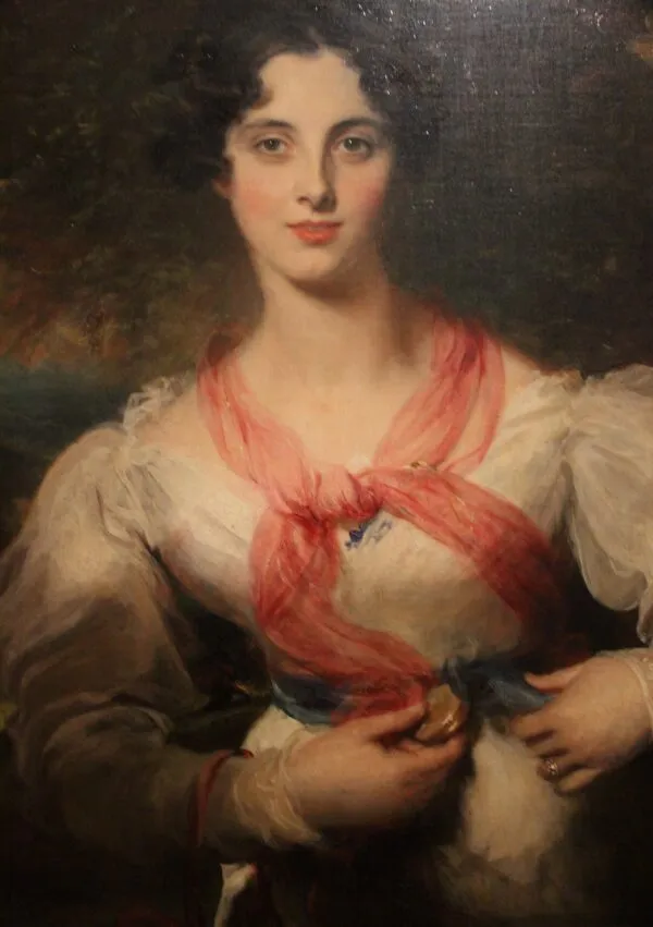 Portrait of Harriott West (Later Mrs. William Woodgate) by Thomas Lawrence — original painting reproduced as a hand-painted oil on canvas
