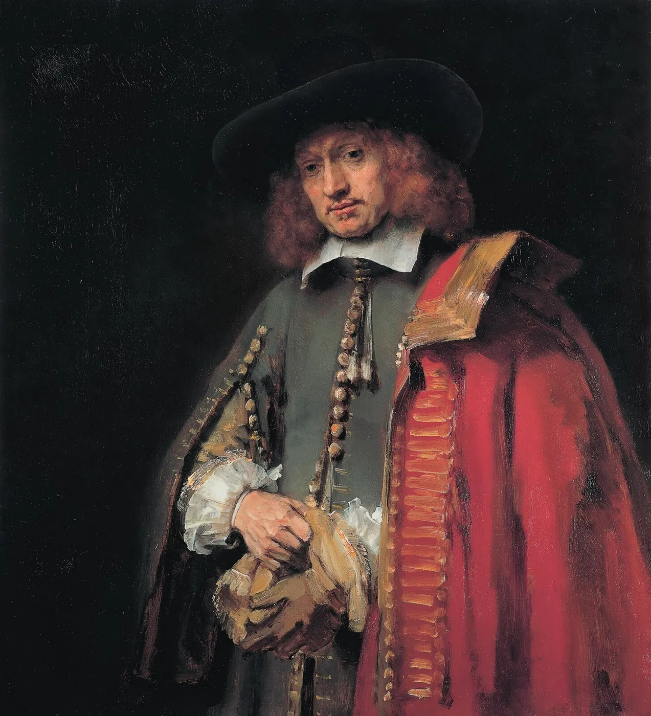 Portrait of Jan Six (1654) by Rembrandt — original painting reproduced as a hand-painted oil on canvas