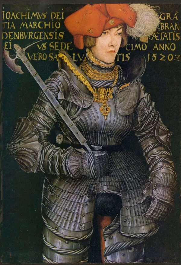 Portrait of Joachim II. of Brandenburg as Prince Elector (1520) by Lucas Cranach the Elder — original painting reproduced as a hand-painted oil on canvas