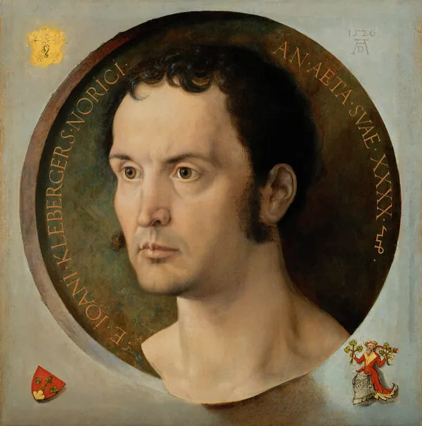 Portrait of Johann Kleberger (1526) by Albrecht Dürer — original painting reproduced as a hand-painted oil on canvas