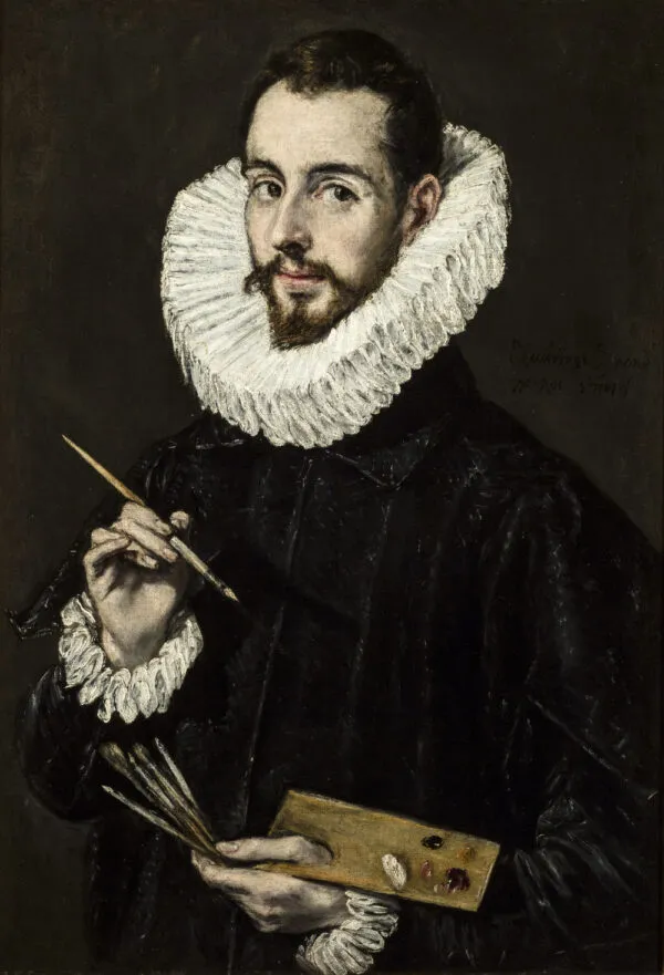 Portrait of Jorge Manuel Theotocópuli (1600) by El Greco — original painting reproduced as a hand-painted oil on canvas
