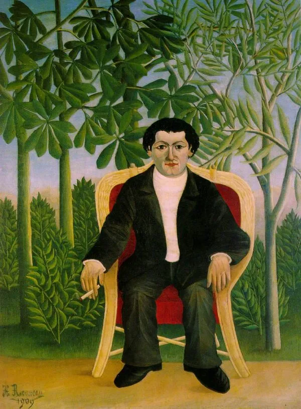 Portrait of Joseph Brummer (1909) by Henri Rousseau — original painting reproduced as a hand-painted oil on canvas