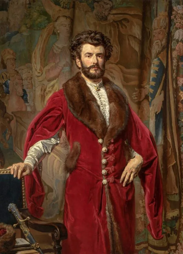 Portrait of Józef Ciechoński (1873) by Jan Matejko — original painting reproduced as a hand-painted oil on canvas