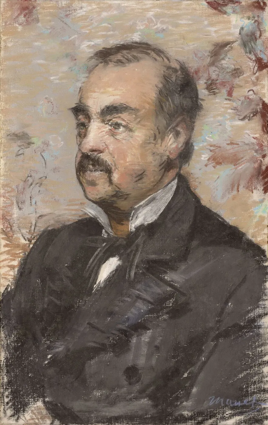 Portrait of Julien de la Rochenoire (1882) by Édouard Manet — original painting reproduced as a hand-painted oil on canvas