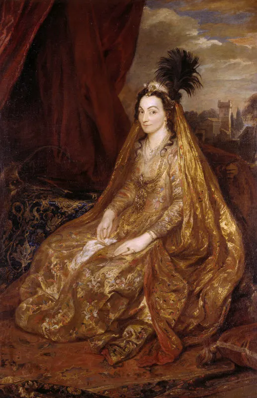 Portrait of Lady Theresa Shirley (1622) by Anthony van Dyck — original painting reproduced as a hand-painted oil on canvas