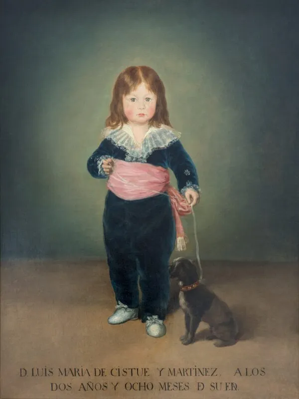 Portrait of Luis María de Cistué Martínez (1791) by Francisco Goya — original painting reproduced as a hand-painted oil on canvas
