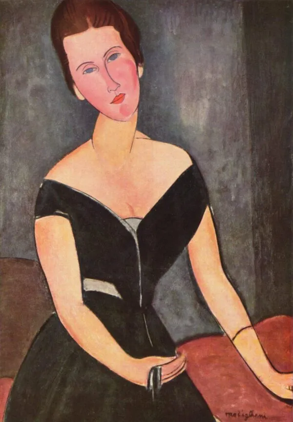 Portrait of Madame Cécile Van Muyden (1916) by Amedeo Modigliani — original painting reproduced as a hand-painted oil on canvas