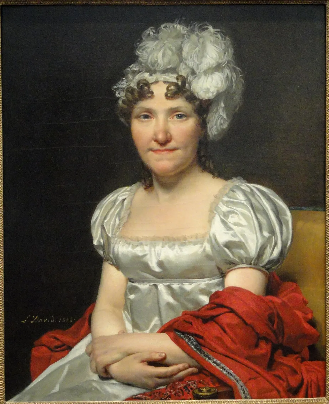 Portrait of Madame David (1813) by Jacques-Louis David — original painting reproduced as a hand-painted oil on canvas