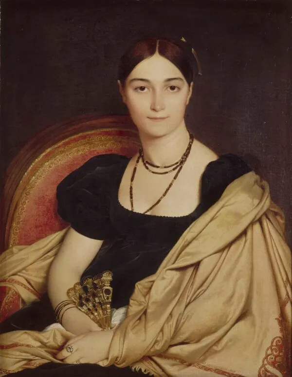 Portrait of Madame Devaucay (1807) by Jean-Auguste-Dominique Ingres — original painting reproduced as a hand-painted oil on canvas