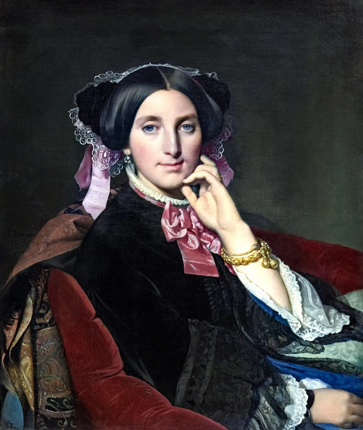 Portrait of Madame Gonse (1852) by Jean-Auguste-Dominique Ingres — original painting reproduced as a hand-painted oil on canvas