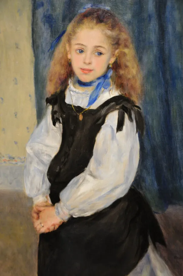 Portrait of Mademoiselle Legrand (1875) by Pierre-Auguste Renoir — original painting reproduced as a hand-painted oil on canvas