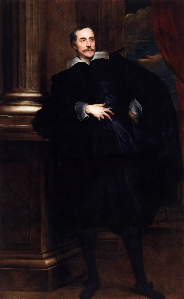 Portrait of Marcello Durazzo (1624) by Anthony van Dyck — original painting reproduced as a hand-painted oil on canvas