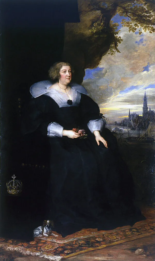 Portrait of Marie de' Medici (1631) by Anthony van Dyck — original painting reproduced as a hand-painted oil on canvas
