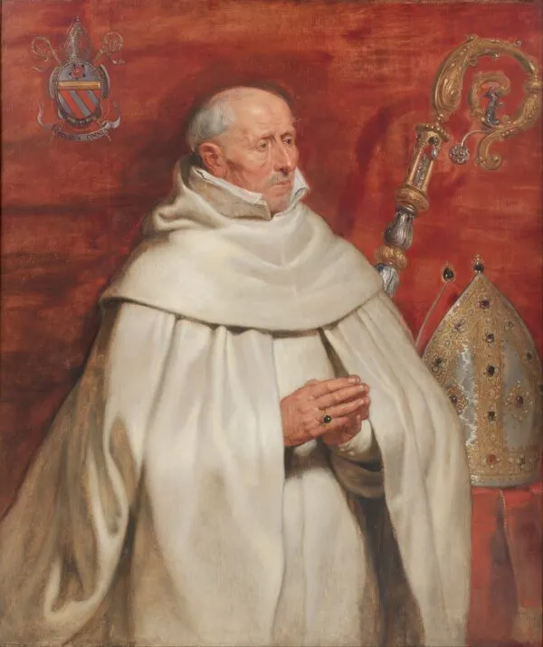 Portrait of Matthaeus Yrsselius (1541-1629), Abbot of Sint-Michiel's Abbey in Antwerp (1624) by Peter Paul Rubens — original painting reproduced as a hand-painted oil on canvas