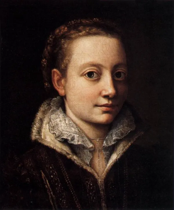 Portrait of Minerva Anguissola (1560) by Sofonisba Anguissola — original painting reproduced as a hand-painted oil on canvas