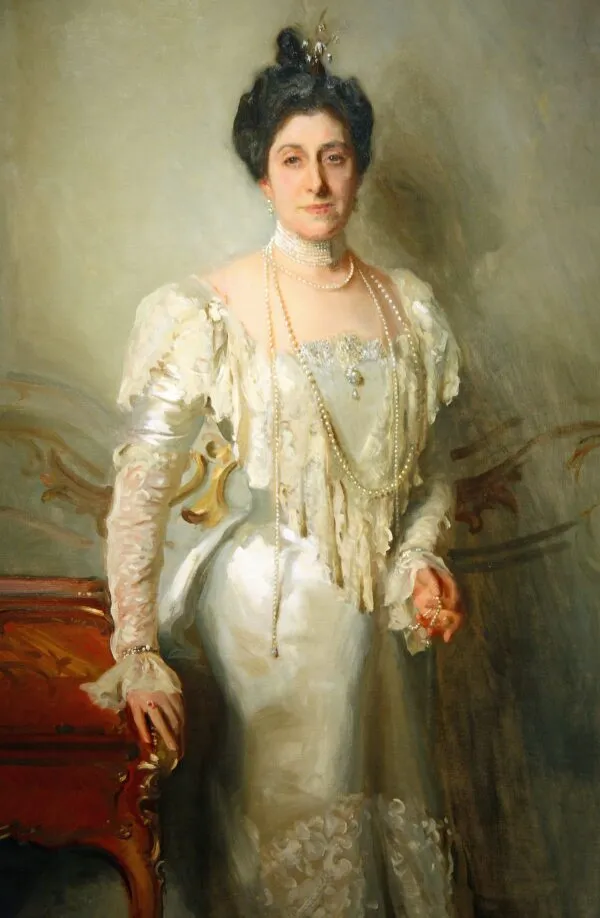 Portrait of Mrs. Asher B. Wertheimer (1898) by John Singer Sargent — original painting reproduced as a hand-painted oil on canvas