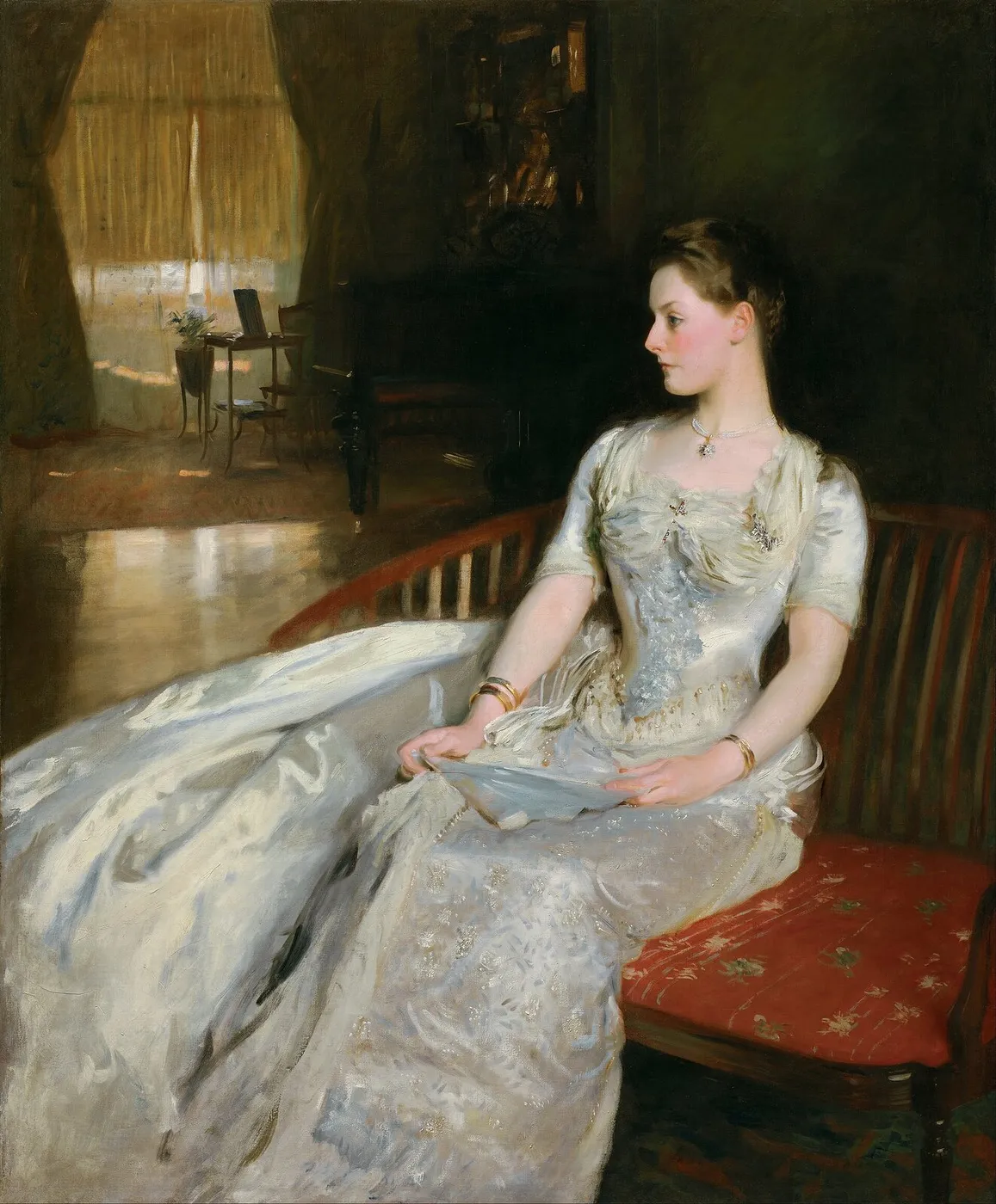 Portrait of Mrs. Cecil Wade (1886) by John Singer Sargent — original painting reproduced as a hand-painted oil on canvas