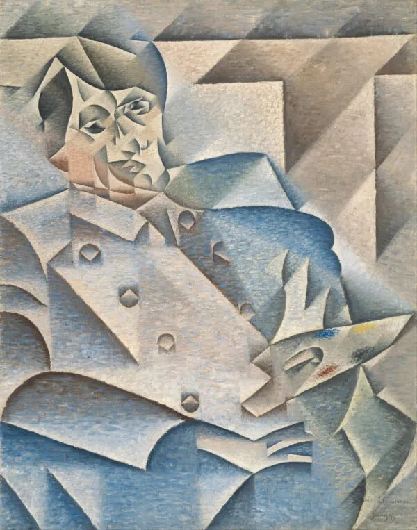 Portrait of Pablo Picasso (1912) by Juan Gris — original painting reproduced as a hand-painted oil on canvas
