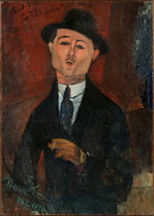 Portrait of Paul Guillaume (1915) by Amedeo Modigliani — original painting reproduced as a hand-painted oil on canvas