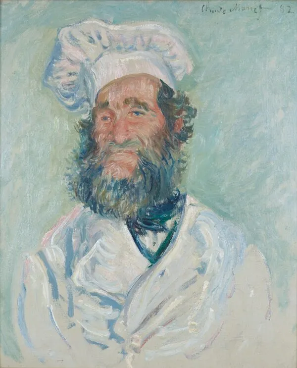 Portrait of Père Paul (1882) by Claude Monet — original painting reproduced as a hand-painted oil on canvas
