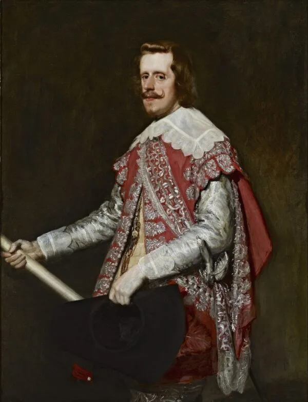 Portrait of Philip IV in Fraga (1644) by Diego Velázquez — original painting reproduced as a hand-painted oil on canvas