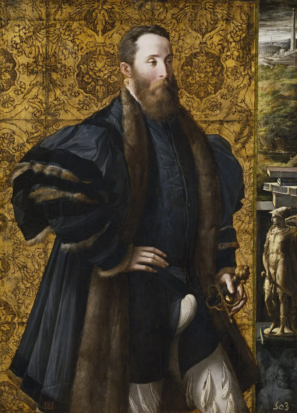 Portrait of Pier Maria Rossi di San Secondo (1535) by Parmigianino — original painting reproduced as a hand-painted oil on canvas