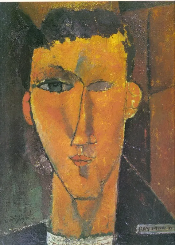 Portrait of Raymond (1915) by Amedeo Modigliani — original painting reproduced as a hand-painted oil on canvas