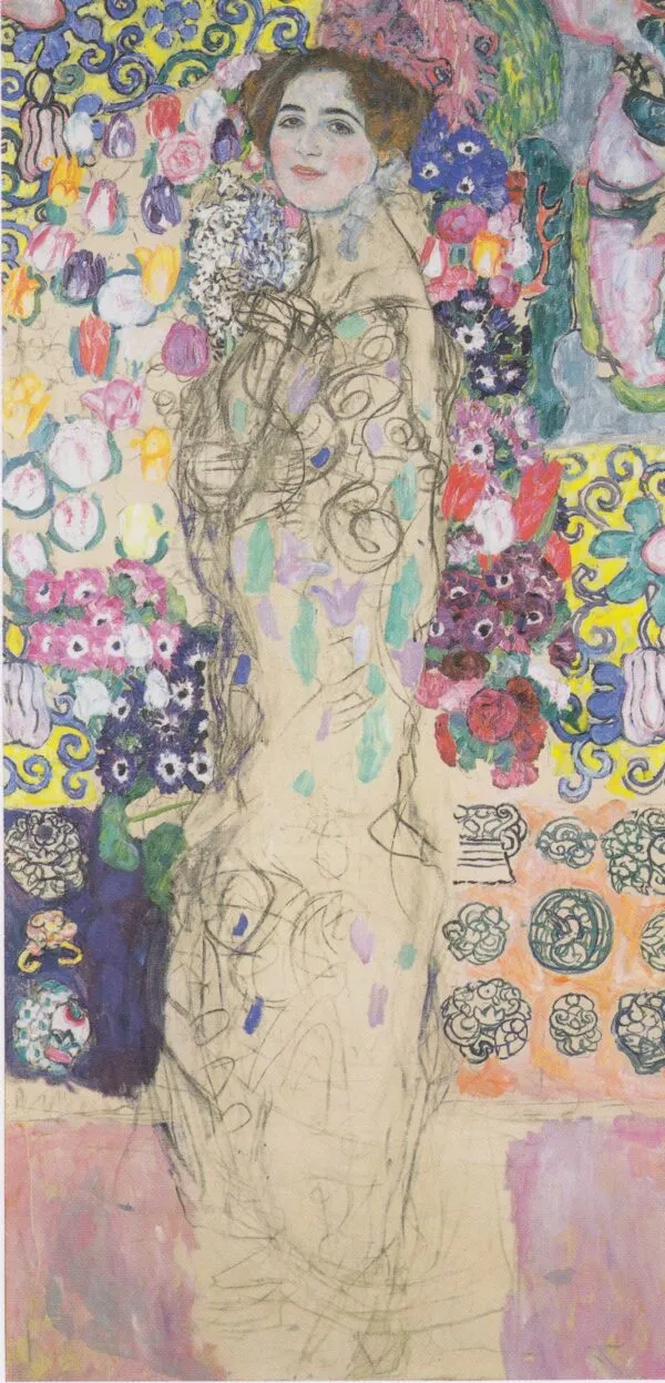 Portrait of Ria Munch III (1917) by Gustav Klimt — original painting reproduced as a hand-painted oil on canvas
