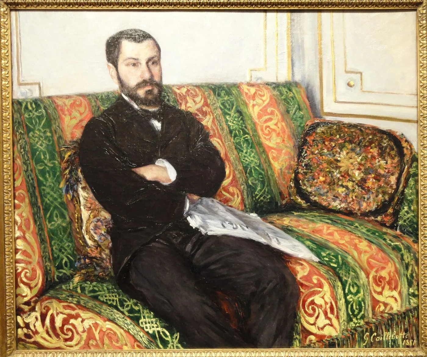 Portrait of Richard Gallo (1881) by Gustave Caillebotte — original painting reproduced as a hand-painted oil on canvas
