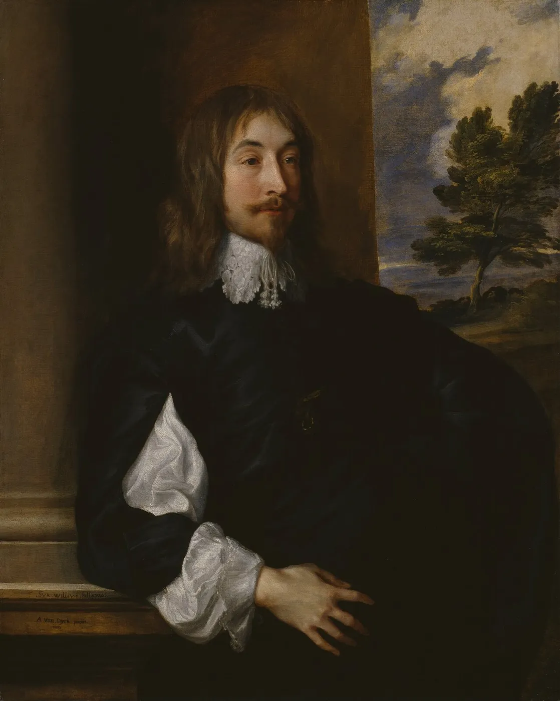 Portrait of Sir William Killigrew (1638) by Anthony van Dyck — original painting reproduced as a hand-painted oil on canvas