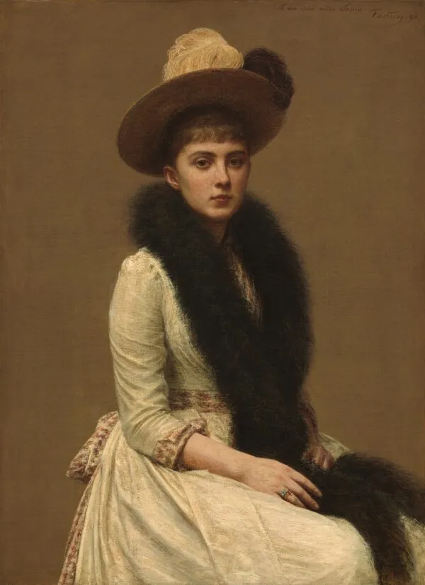 Portrait of Sonia (1890) by Henri Fantin-Latour — original painting reproduced as a hand-painted oil on canvas
