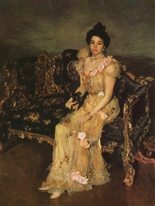 Portrait of Sophia Botkina (1899) by Valentin Serov — original painting reproduced as a hand-painted oil on canvas