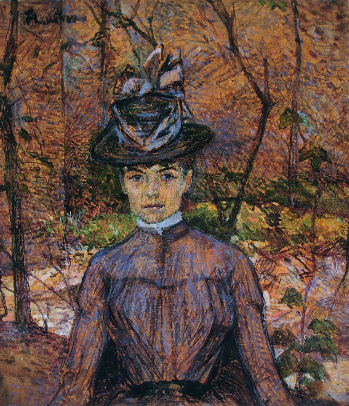 Portrait of Suzanne Valadon (1885) by Henri de Toulouse-Lautrec — original painting reproduced as a hand-painted oil on canvas