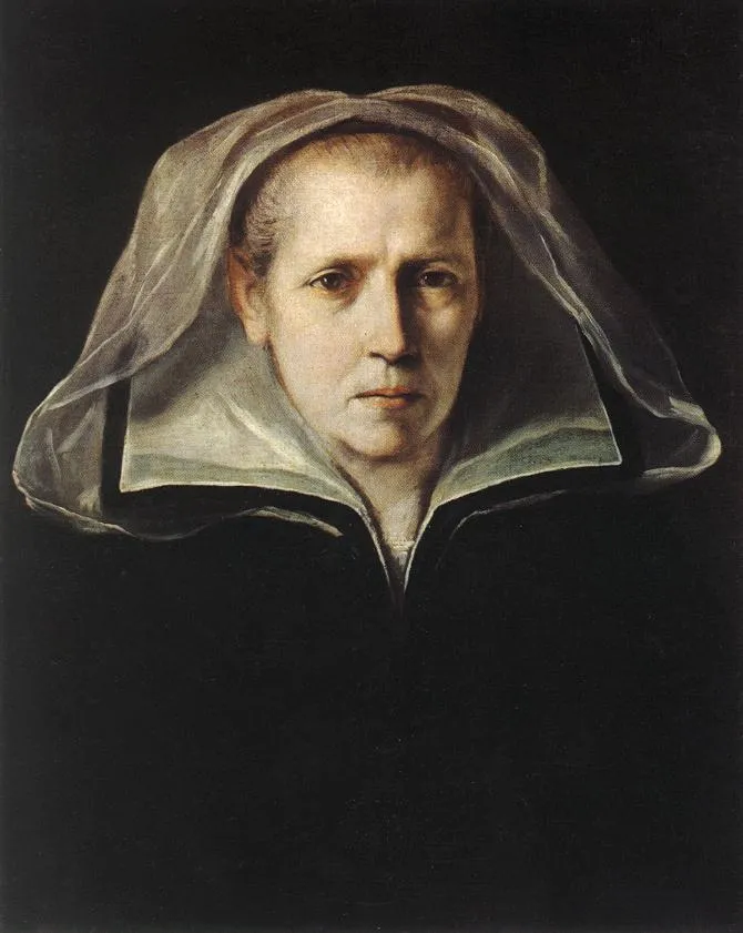 Portrait of the Artist's Mother (1609) by Guido Reni — original painting reproduced as a hand-painted oil on canvas