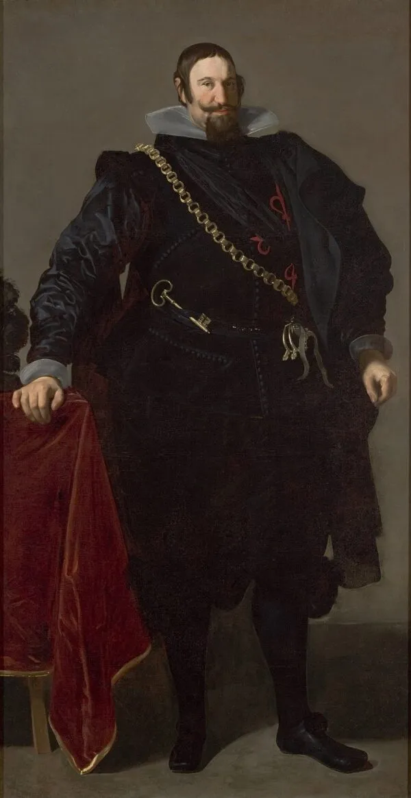 Portrait of the Count-Duke of Olivares (1624) by Diego Velázquez — original painting reproduced as a hand-painted oil on canvas
