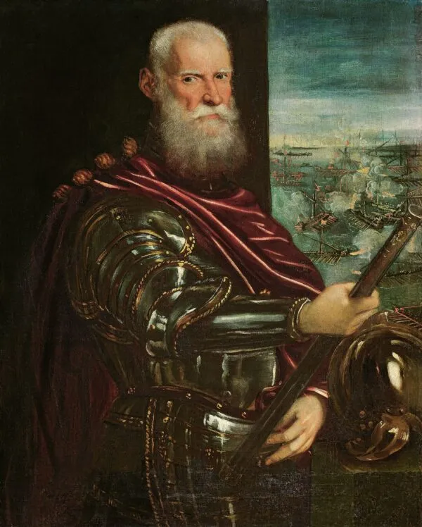 Portrait of the Doge Sebastiano Venier by Jacopo Tintoretto — original painting reproduced as a hand-painted oil on canvas