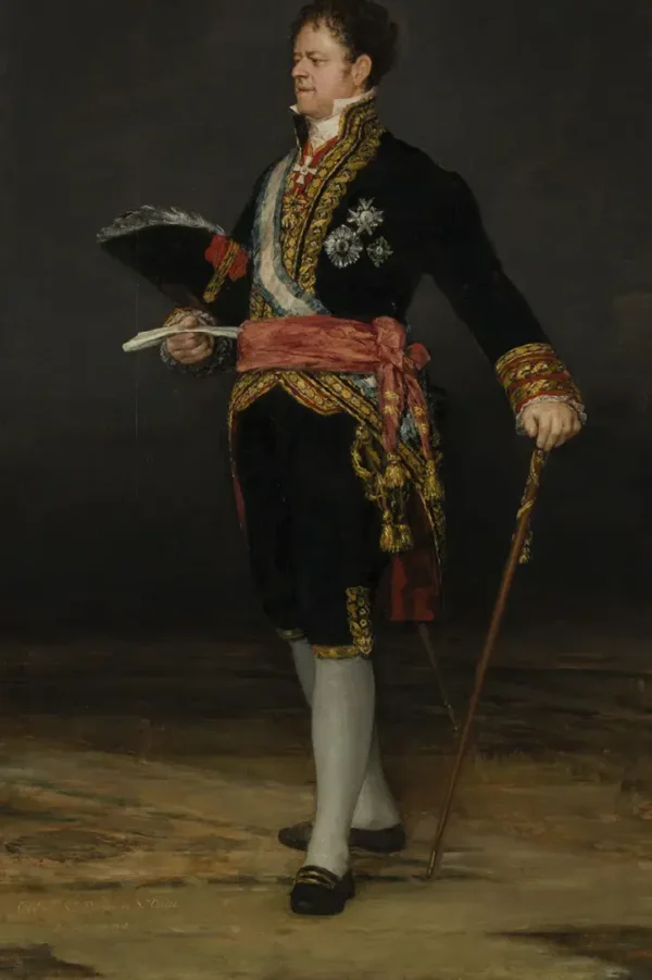 Portrait of the Duke of San Carlos (1815) by Francisco Goya — original painting reproduced as a hand-painted oil on canvas