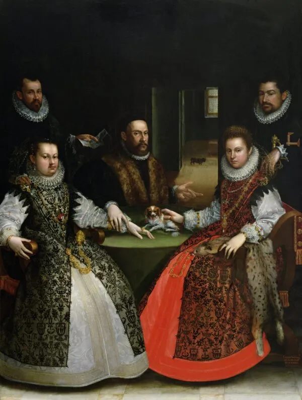 Portrait of the Gozzadini Family (1584) by Lavinia Fontana — original painting reproduced as a hand-painted oil on canvas
