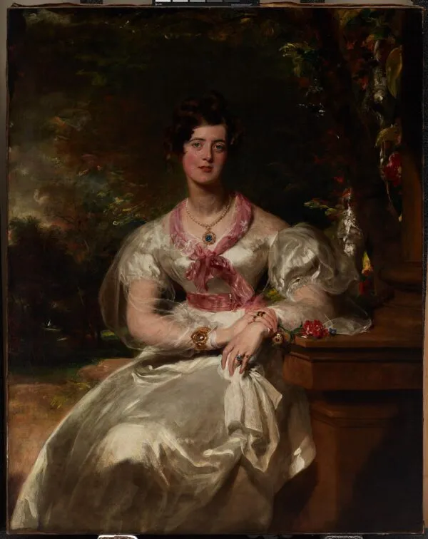 Portrait of the Honorable Mrs. Seymour Bathurst (1828) by Thomas Lawrence — original painting reproduced as a hand-painted oil on canvas