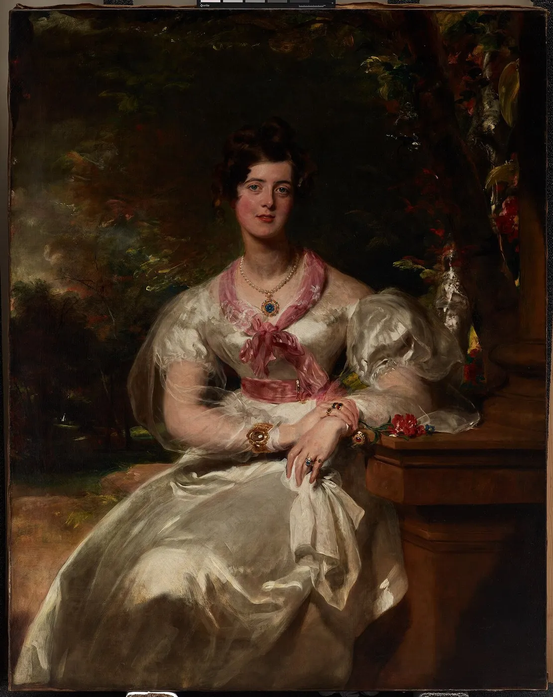 Portrait of the Honorable Mrs. Seymour Bathurst (1828) by Thomas Lawrence — original painting reproduced as a hand-painted oil on canvas
