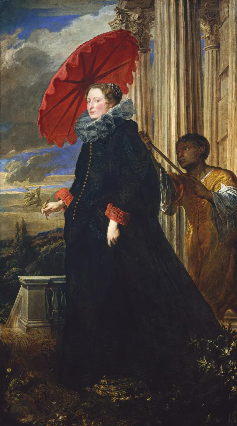 Portrait of the Marchesa Elena Grimaldi Cattaneo (1623) by Anthony van Dyck — original painting reproduced as a hand-painted oil on canvas