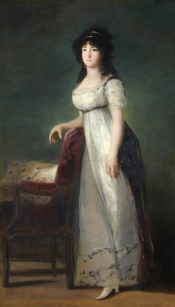 Portrait of the Marquise de Lazán (1804) by Francisco Goya — original painting reproduced as a hand-painted oil on canvas