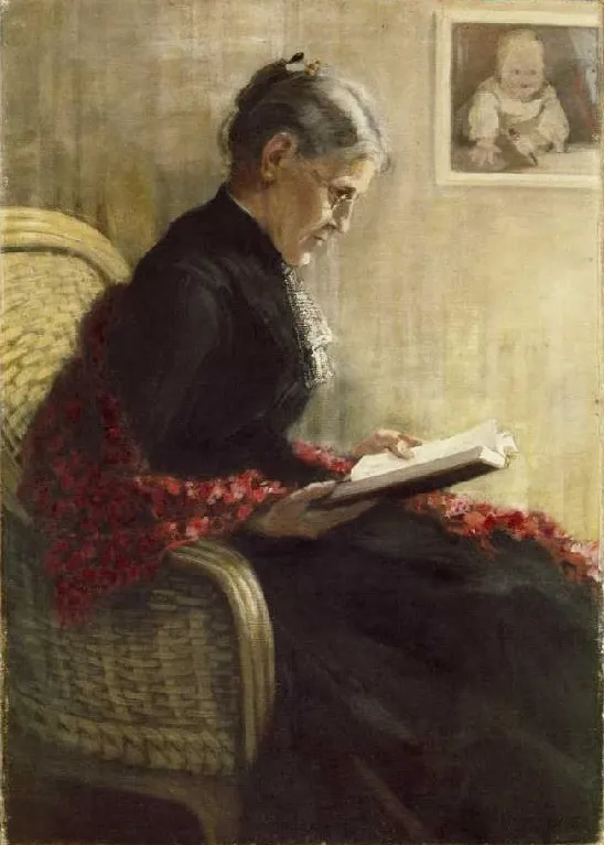 Portrait of the Mother (1902) by Franz Marc — original painting reproduced as a hand-painted oil on canvas