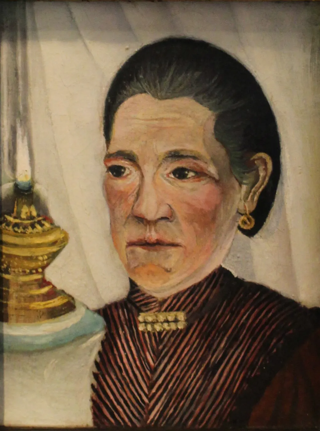 Portrait of the second wife of the artist (1900) by Henri Rousseau — original painting reproduced as a hand-painted oil on canvas
