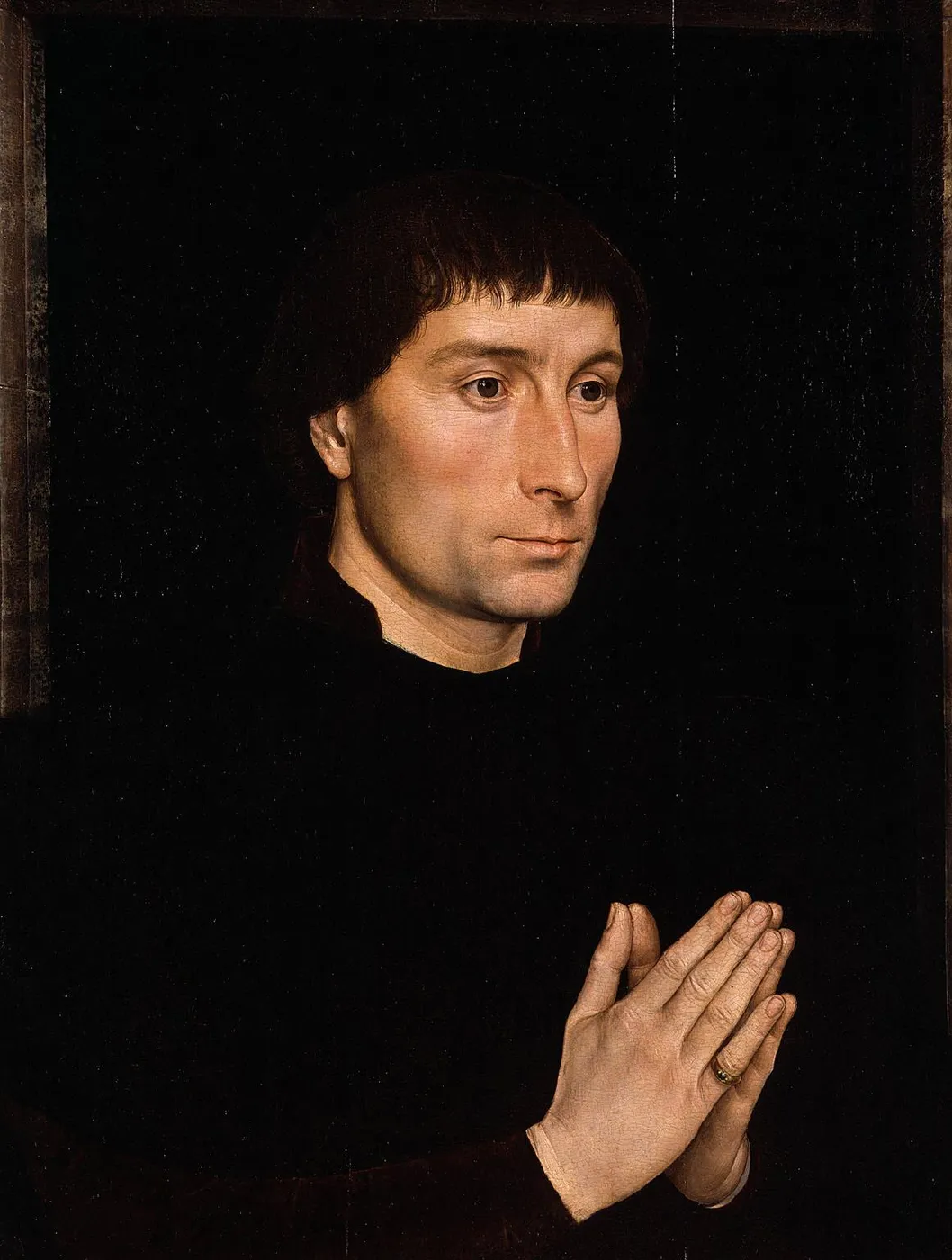 Portrait of Tommaso di Folco Portinari (1470) by Hans Memling — original painting reproduced as a hand-painted oil on canvas