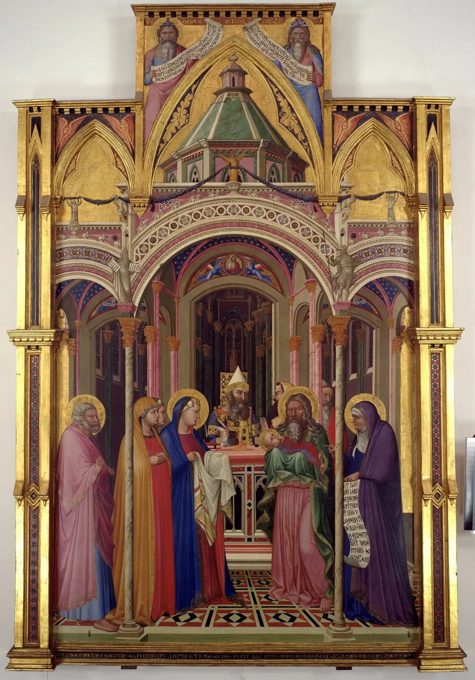 Presentation at the Temple (1342) by Ambrogio Lorenzetti — original painting reproduced as a hand-painted oil on canvas