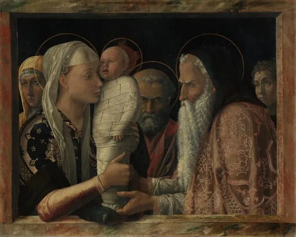 Presentation at the Temple (1400) by Andrea Mantegna — original painting reproduced as a hand-painted oil on canvas