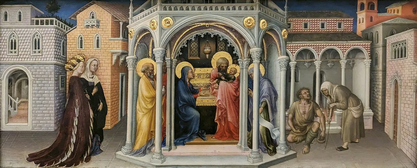 Presentation of Christ in the Temple (1423) by Gentile da Fabriano — original painting reproduced as a hand-painted oil on canvas