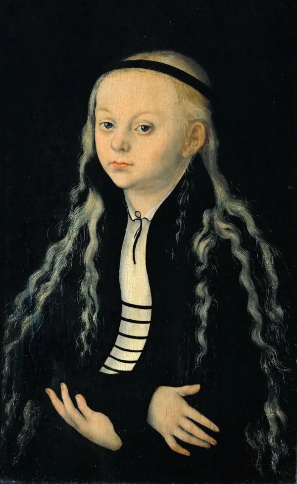 Presumed Portrait of Magdalena Luther (1600) by Lucas Cranach the Elder — original painting reproduced as a hand-painted oil on canvas